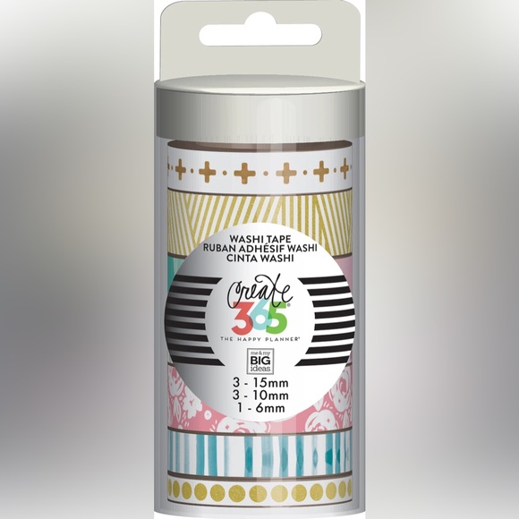 The Happy Planner Create 365 Washi Tape Hello Life 7 Roll Set - Picture 5 of 7